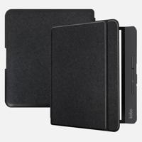 Lunso Kobo Forma hoes (8 inch) - Vegan Saffiano Leren sleepcover - Zwart - thumbnail