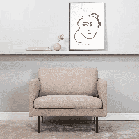 Nohr Fauteuil 'Bladimir' kleur Beige - thumbnail