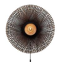 GOOD&MOJO Wandlamp 'Kalimantan' Bamboe, 87cm, kleur Zwart/Naturel - thumbnail