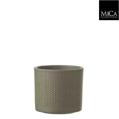 Mica Decorations era pot groen relief 12,5x13,5cm Mica Decorations era pot groen relief 12,5x13,5cm