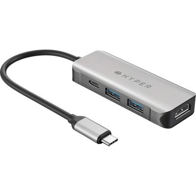 Hyper HD41-GL 4-in-1 USB-C adapter - HDMI 4K60Hz - USB-C 5Gb/s 100W PD - 2x USB-A 5Gb/s