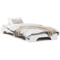 Bedframe Wit 75 x 190 cm Massief grenenhout - thumbnail