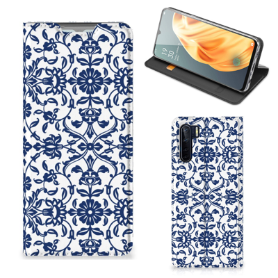 OPPO Reno3 | A91 Smart Cover Flower Blue OPPO Reno3 | A91 Smart Cover Flower Blue