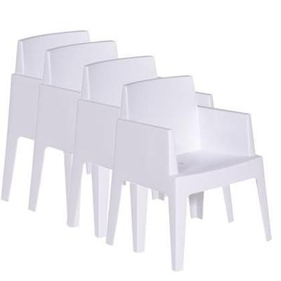 Garden Impressions Box tuinstoel the original wit - 4 stuks Garden Impressions Box tuinstoel the original wit - 4 stuks