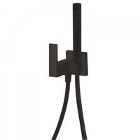 Inbouw Bidetmengkraan Tres Cuadro Exclusive met Doucheslang en Hendel Mat Zwart - thumbnail