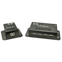 LINDY 50m 4 Port USB 2.0 Cat.5 Extender USB-extender RJ45 Via netwerkkabel RJ45 50 m - thumbnail