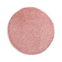 Tapeso Rond hoogpolig vloerkleed shaggy Trend effen - roze - 80 cm - thumbnail