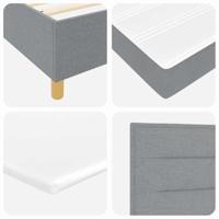 Boxspringbed met matras Lichtgrijs 120 x 190 cm Stof - thumbnail