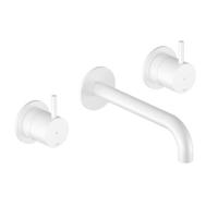 Hotbath Cobber - Wastafelmengkraan - zonder Waste - Laag - Wit - Inbouw - Messing - V03 - thumbnail