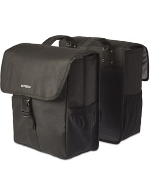 Basil go dubbele fietstas - 32l - zwart