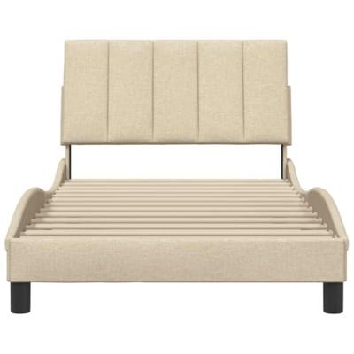 Bedframe zonder matras "Hanko" 100x200 cm stof crèmekleurig