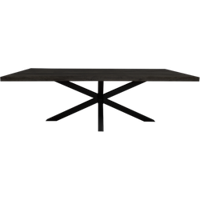 Eetkamertafel zwart | Denver | rechthoek | Mangohout | 200 x 100 x 76(h) cm - thumbnail