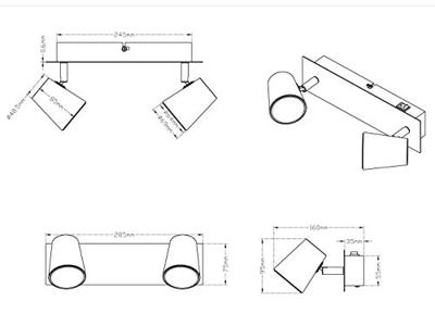 Trio Witte plafondspotNarcos - 873170231