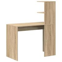 Bureau met plank Sonoma eiken 102 x 50 x 124 cm Bewerkt hout - thumbnail