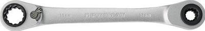 Promat/Tecwerk Multifunctionele ratelringsleutel | 4 in 1 | 10 / 13 / 17 / 19 mm | 12-KT. lengte 220 mm | aantal tanden 72 - 4000821481