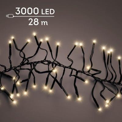 Ledcluster 28 meter 3000 LED zwart/soft gold Lumineo - Lumineo Ledcluster 28 meter 3000 LED zwart/soft gold Lumineo - Lumineo