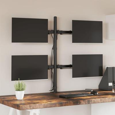 VidaXL Monitorbeugel vesa 75/100 mm zwart staal