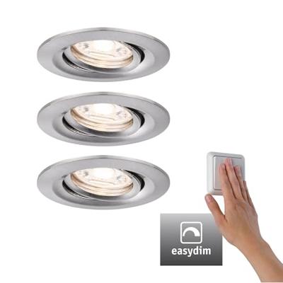 Paulmann 92973 EBL Nova mini Plus Coin LED-inbouwlamp Set van 3 stuks LED LED 4.20 W IJzer