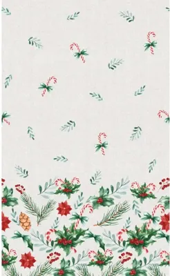 Duni dunicel tafelkleed seasonal delight 138x220cm rood, groen 1 stuks
