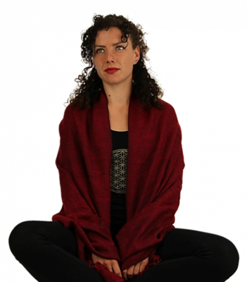 Meditatie Omslagdoek Gemeleerd Rood