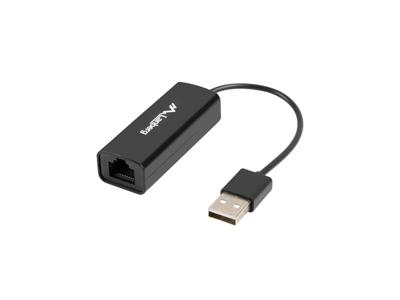 Lanberg NC-0100-01 kabeladapter/verloopstukje USB-A RJ-45 Zwart