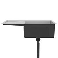 Gootsteen handgemaakt roestvrij staal - thumbnail