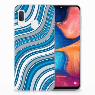 Samsung Galaxy A20e | TPU bumper | Waves Blue
