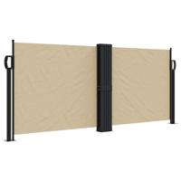 VidaXL Windscherm uittrekbaar 100x600 cm beige - thumbnail