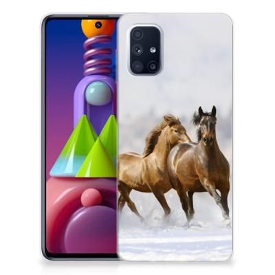 Samsung Galaxy M51 | TPU Hoesje | Paarden Samsung Galaxy M51 | TPU Hoesje | Paarden