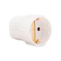 Kunststof contra stekker met randaarde wit - thumbnail