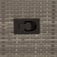 3-delige Bistroset met kussens poly rattan grijs - thumbnail