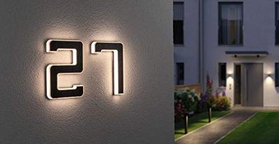Paulmann 79848 4000870798485 Huisnummerlamp op zonne-energie Energielabel: A (A - G) 0.20 W Warmwit Zwart