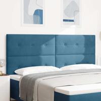 LED Hoofdbord met LED-striplichten Blauw 200 cm Polyester - thumbnail