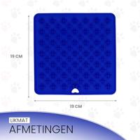 Eat Slow Live Longer Lick Mat Cross Blauw - thumbnail