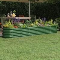 VidaXL Plantenbak 260x40x36 cm gegalvaniseerd staal groen - thumbnail