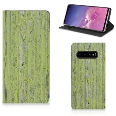 Samsung Galaxy S10 Book | Wallet Case | Green Wood