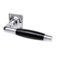 De Oude Deurklink Deurklink - Deco glanzend nikkel vierkante rozet - thumbnail