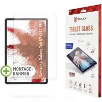 Displex Tablet Glass (9H) voor Samsung Galaxy Tab S7+/S7 FE/S8+/S9+/S9 FE+, eco-montageframe L-vorm, onbreekbaar, ultradun, onzichtbaar - thumbnail