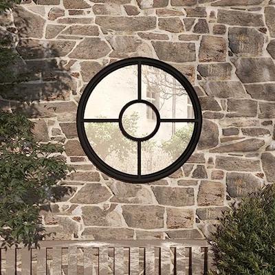VidaXL Tuinspiegel rond 60x4 cm ijzer zwart VidaXL Tuinspiegel rond 60x4 cm ijzer zwart