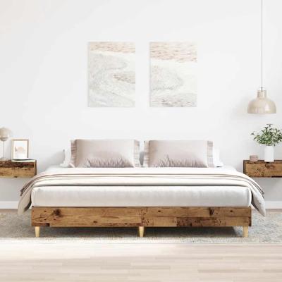 Bedframe zonder matras 180x200 cm bewerkt hout oud hout