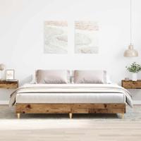 Bedframe zonder matras 180x200 cm bewerkt hout oud hout - thumbnail