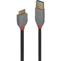 LINDY 36767 2 m USB 3.0 Type A naar Micro-B kabel, Anthra Line - thumbnail