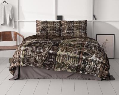 RoyalTextile - Milena Dekbedovertrek Katoen-Satijn - Bruin - 240 x 220 RoyalTextile - Milena Dekbedovertrek Katoen-Satijn - Bruin - 240 x 220