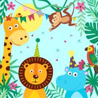 Duni Servetten Party Animals 33x33 cm 20 Stuks - thumbnail