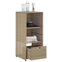 Tuinkast 50x55x115 cm poly rattan beige - thumbnail
