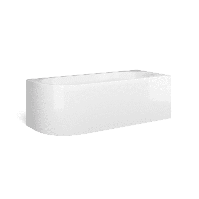 Looox Bath collection hoekbad - 170x70x55cm - rechts - wit glans coolcornergwr