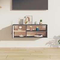 Wandkast 80x30x30 cm massief grenenhout grijs - thumbnail