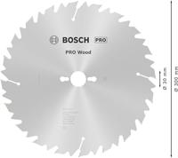 Bosch Accessories Construct Wood 2608640700 Hardmetaal-cirkelzaagblad 300 x 30 x 2.8 mm Aantal tanden: 20 1 stuk(s) - thumbnail