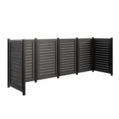 Kliko Ombouw Hout/Staal - Zwart - 4 Containers