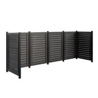 Kliko Ombouw Hout/Staal - Zwart - 4 Containers - thumbnail